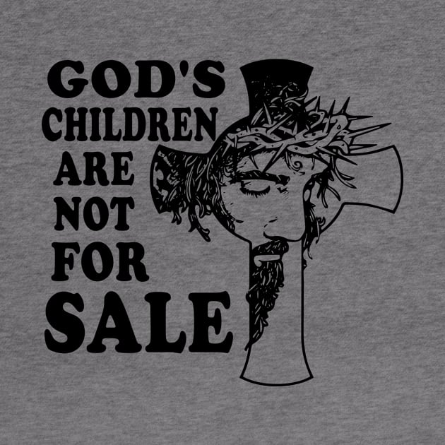 God's Children Are Not For Sale Cross Christian Vintage T-Shirt by peskybeater